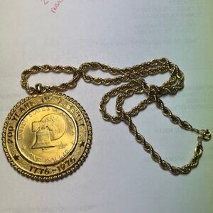 Bicentennial coin necklace